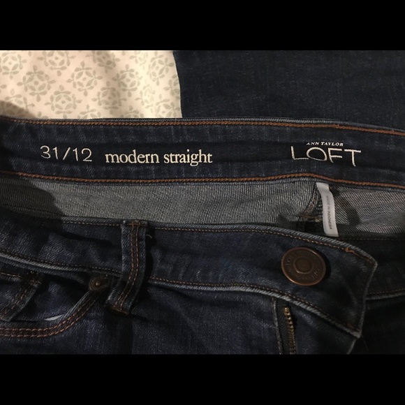 Loft jeans modern straight size 12 - Picture 4 of 4